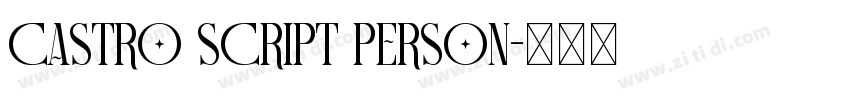 Castro Script PERSON字体转换